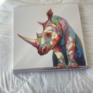 Wall art rhinoceros